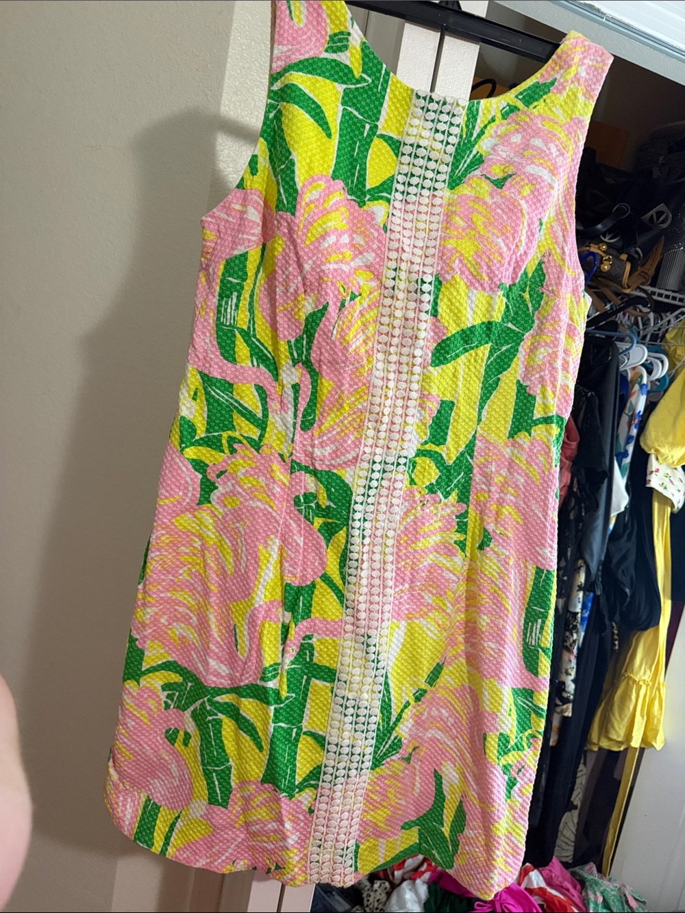 Lilly Pulitzer for Target Pink, Yellow and Green Floral Midi Dress